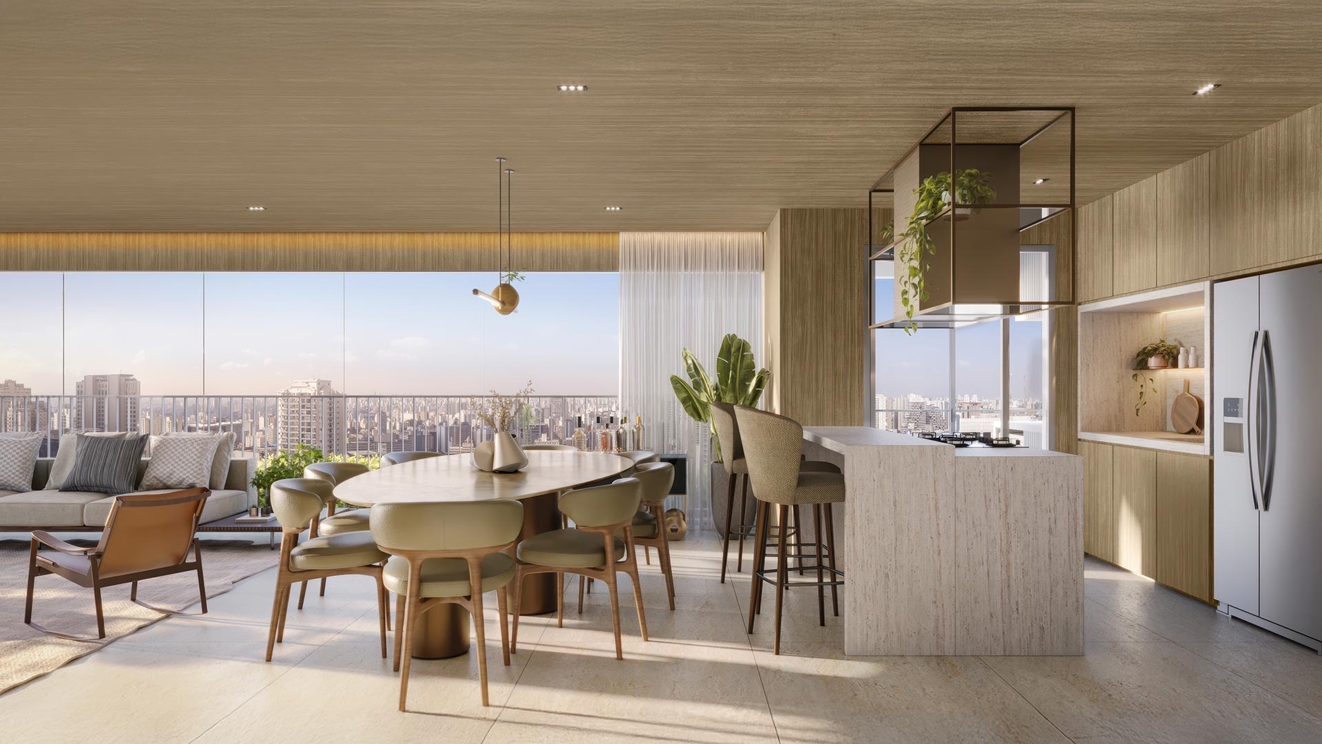 Cozinha Integrada - Apto. 115m²