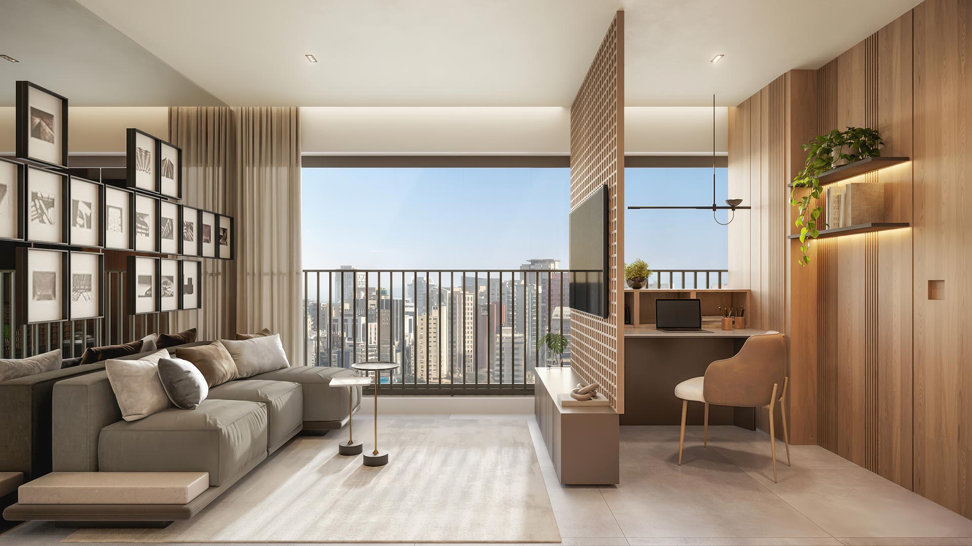 Living e Home Office - Apto. 33m²